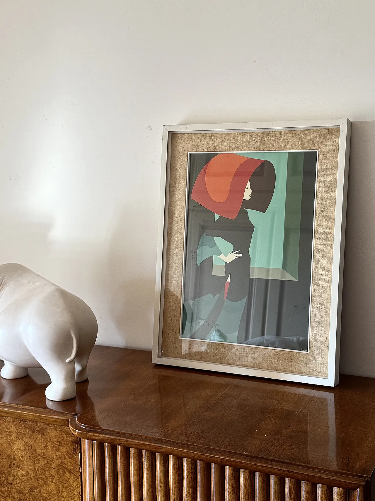 Hamlet from the coast, Original Sierigraph Framed, Milan Italy 1980s 7