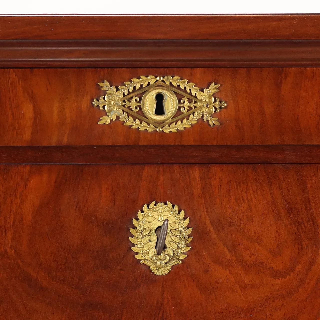 Secretaire Impero in mogano e noce, '800 6