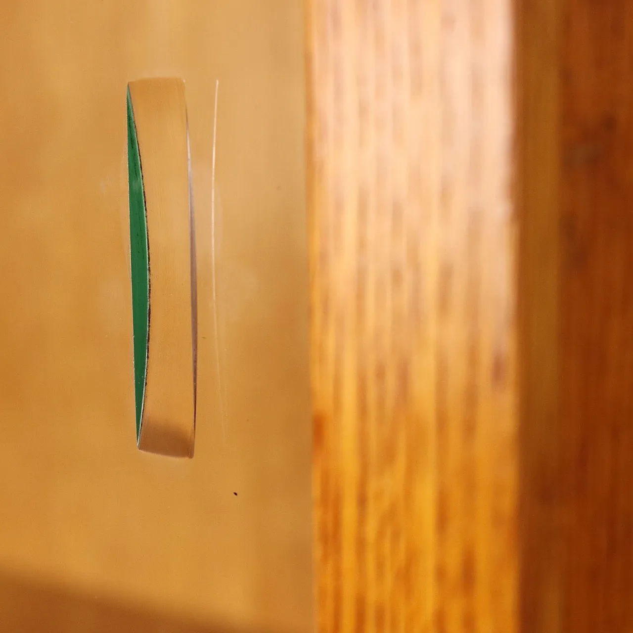Oak veneered bookcase with sliding glass doors, 1950s 5