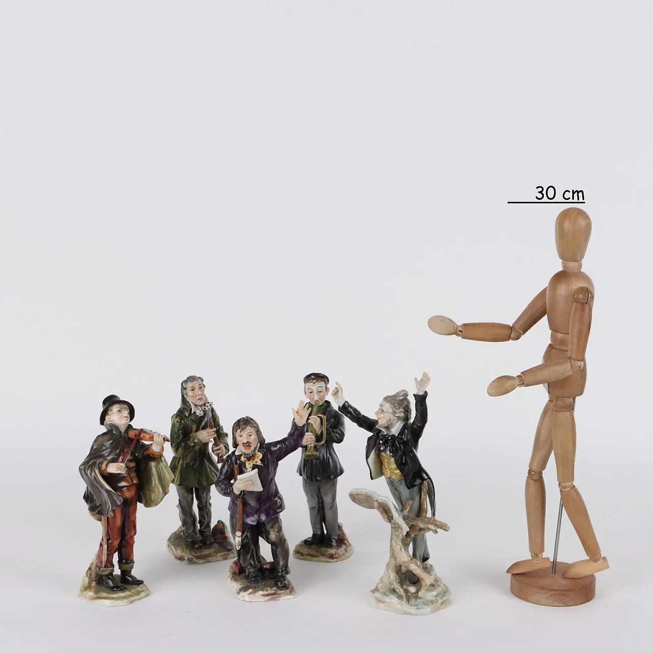 5 Orchestra player sculptures in Rudolstadt porcelain, early 20th century 2