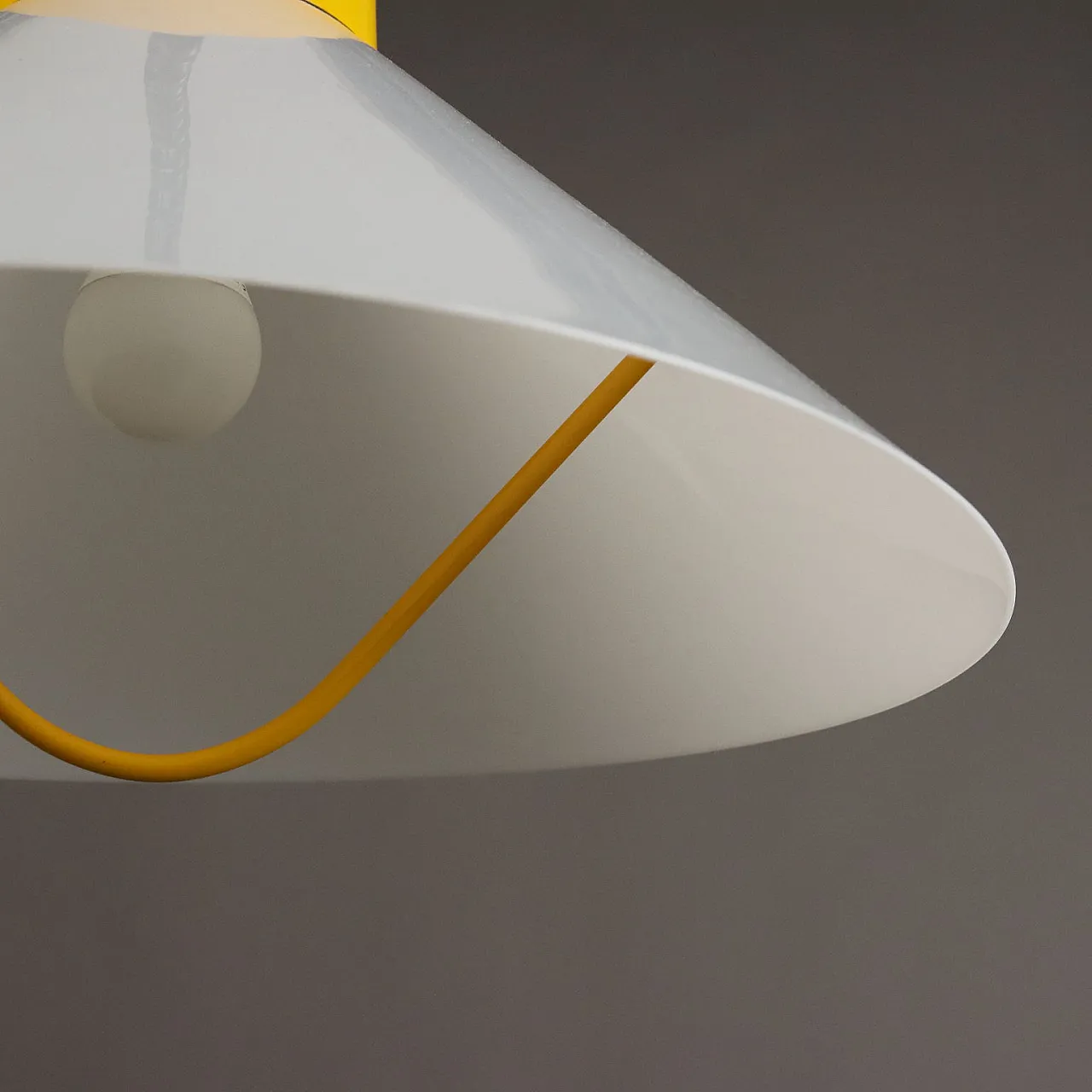 Cone extendible ceiling lamp in steel and plastic Italy, 1970s 5