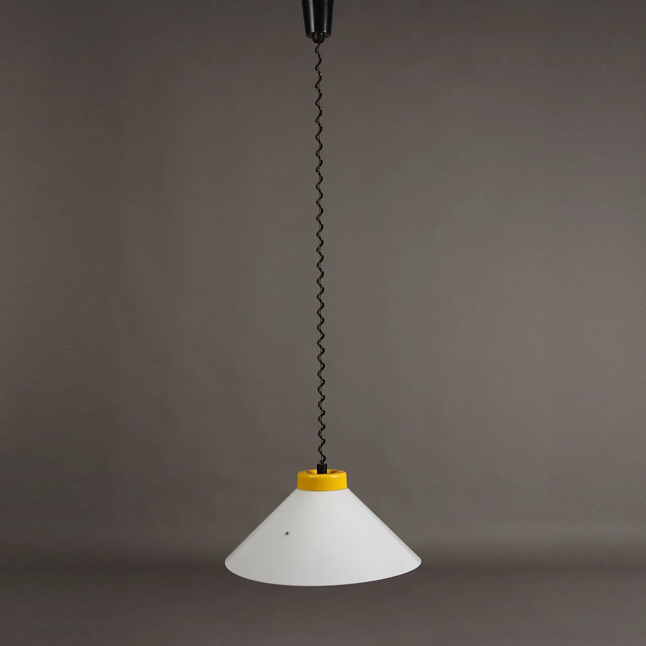 Cone extendible ceiling lamp in steel and plastic Italy, 1970s 7