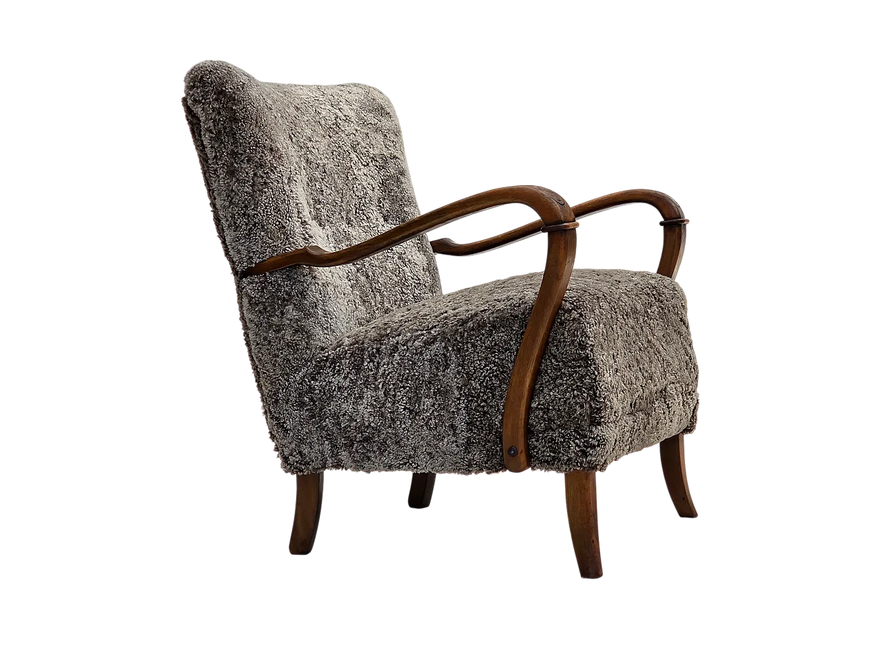 Poltrona danese re-suhster, vera pelle Nuova Zelanda, anni '60 19