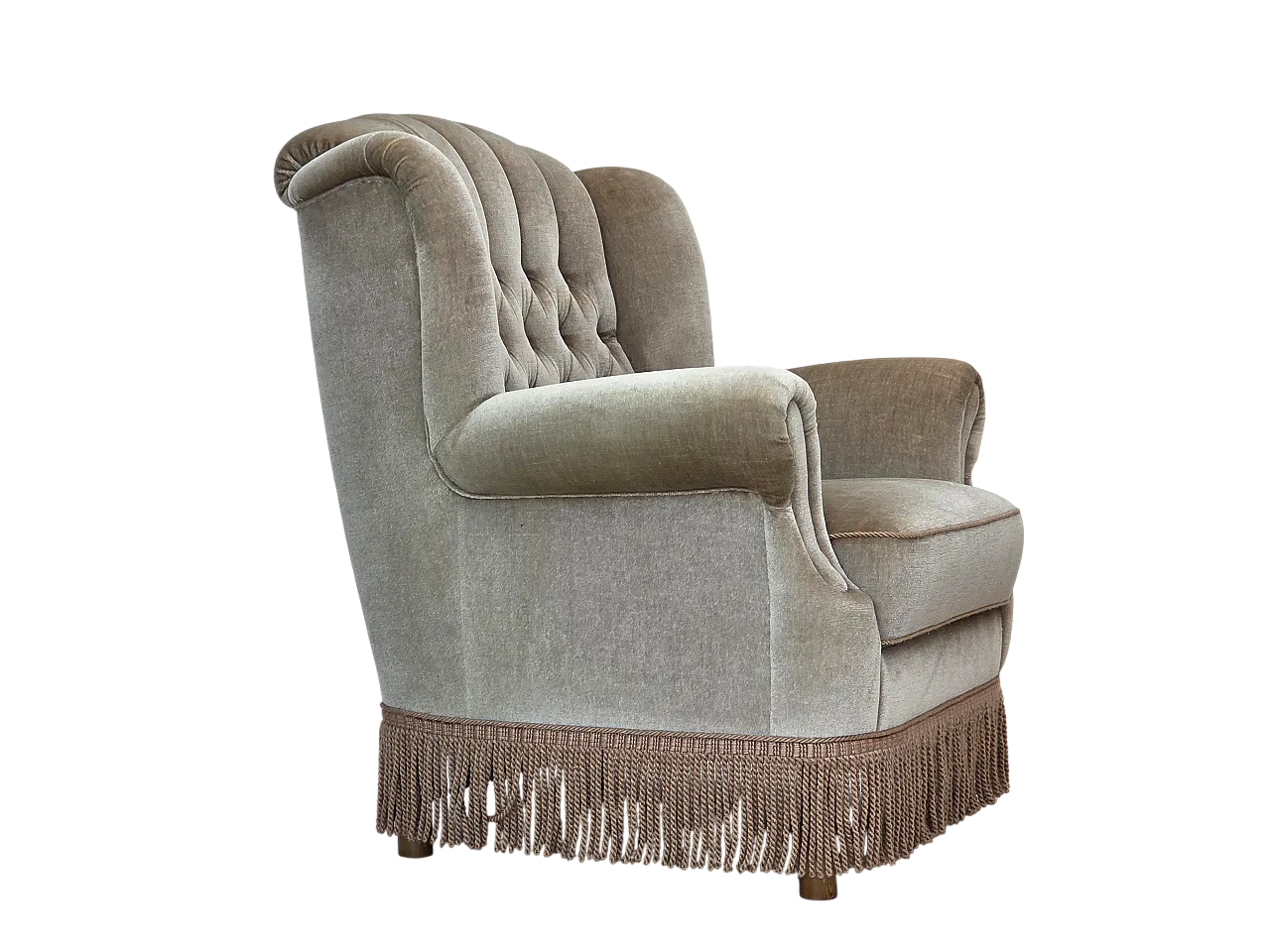 Danish armchair velour, 1970s 18