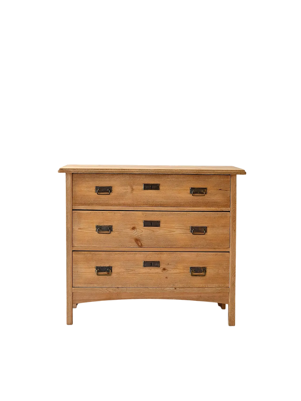 Scandinavian wooden chest of wood with iron handles 8