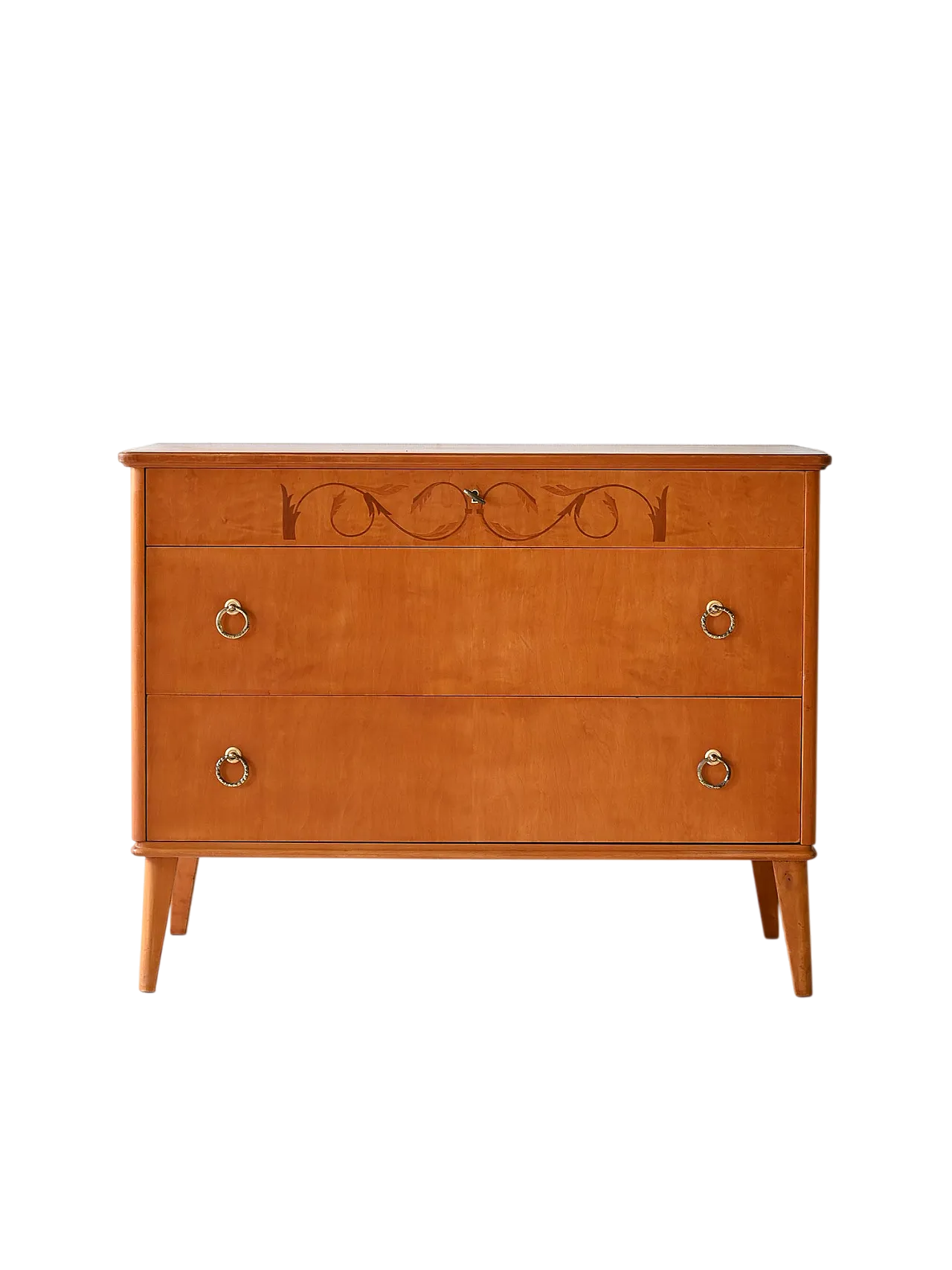 Scandinavian chest of drawers in oak and root 10