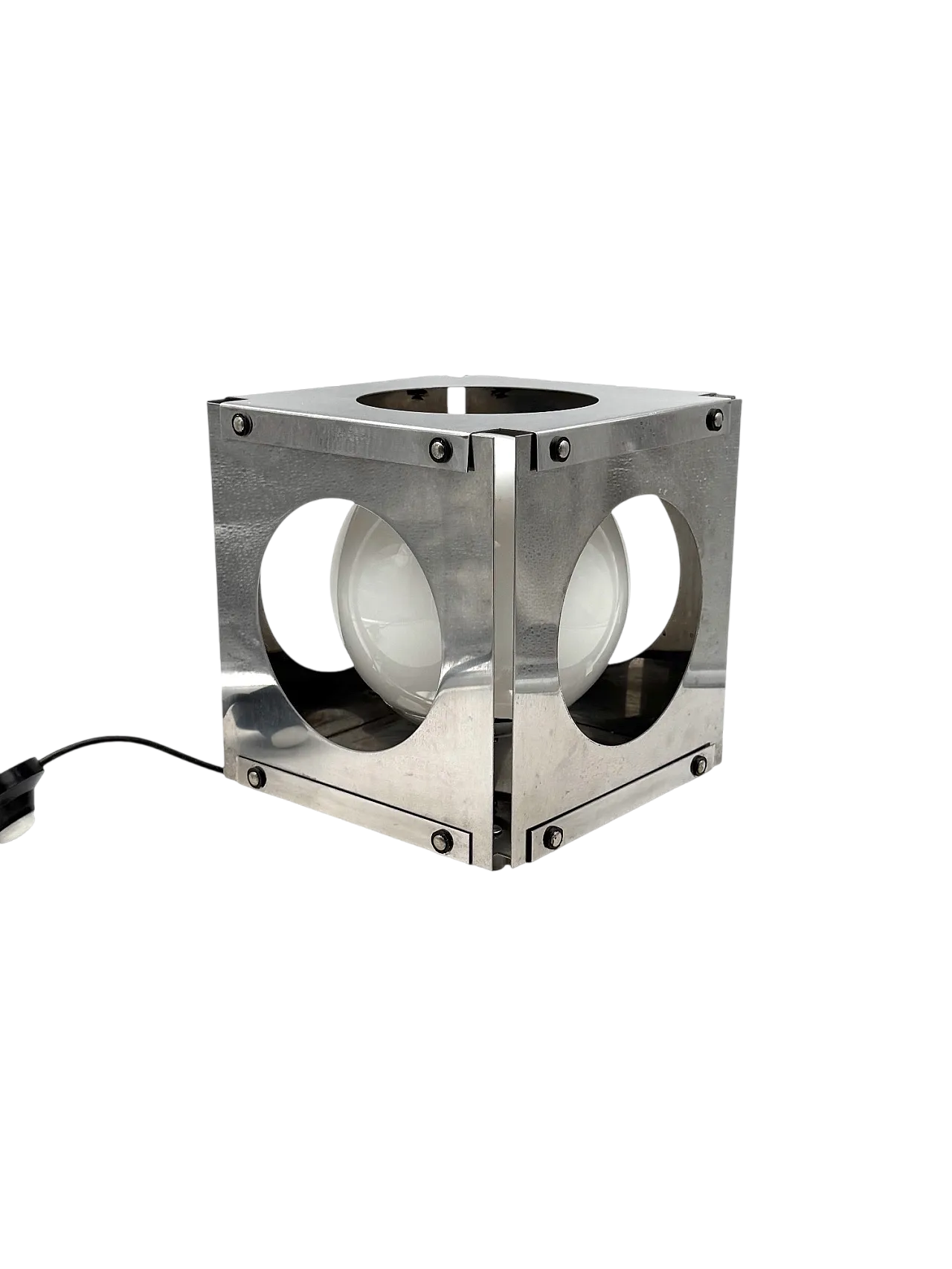 Space Age Cubic Table Lamp, Italy 1970s 15