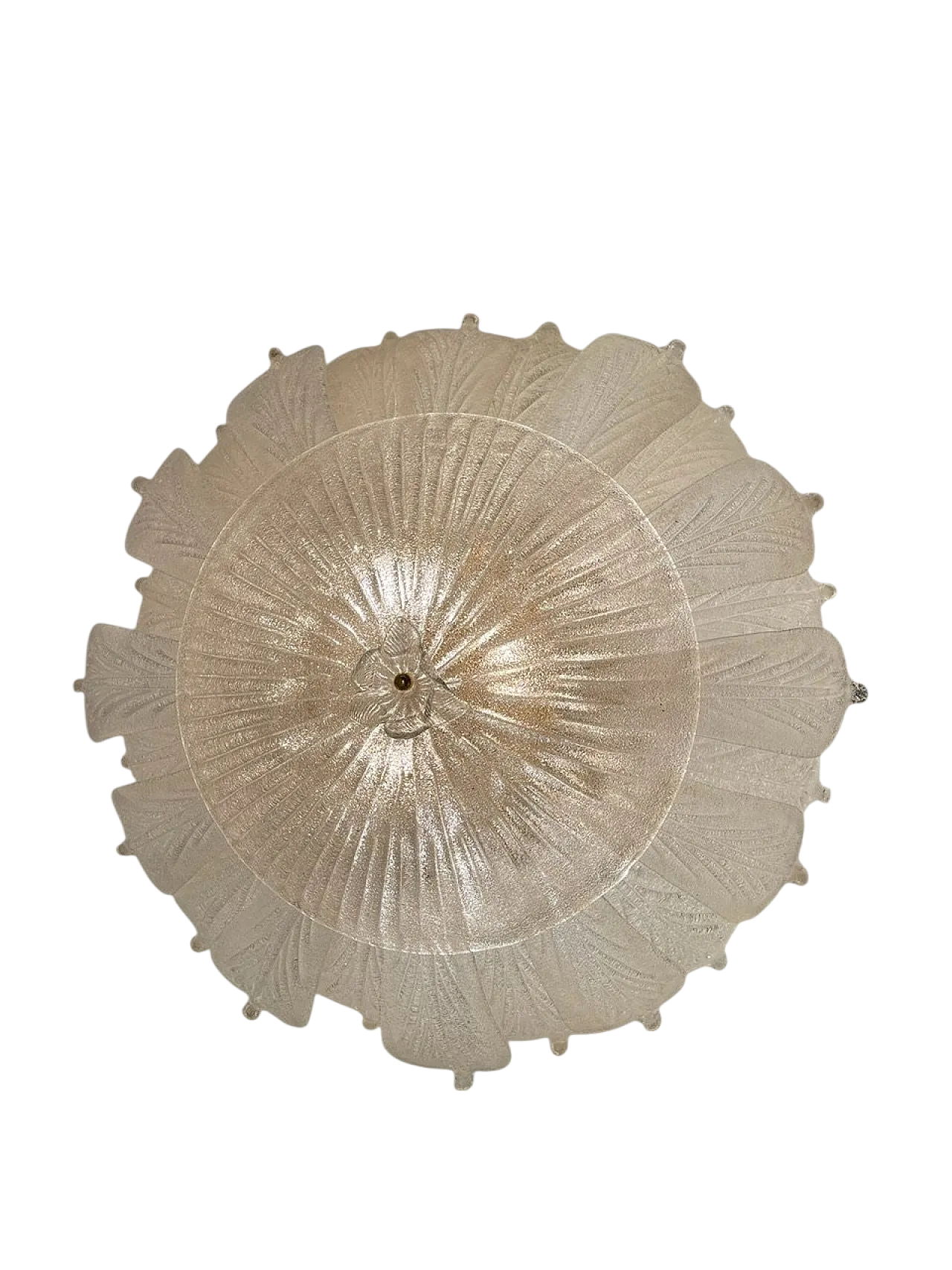 Large Venetian Murano Glass Flushmount, 1970s 11