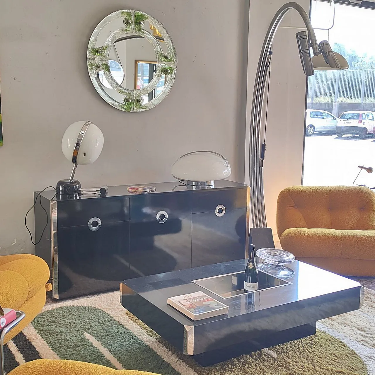 Credenza italiana di Willy Rizzo per Mario Sabot, Italia, anni 70 2