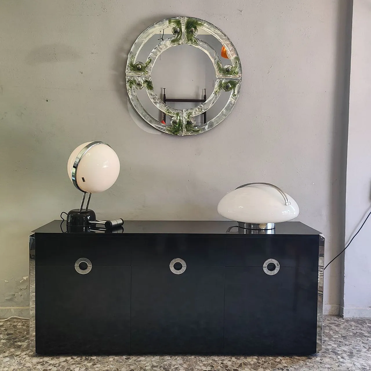 Credenza italiana di Willy Rizzo per Mario Sabot, Italia, anni 70 6