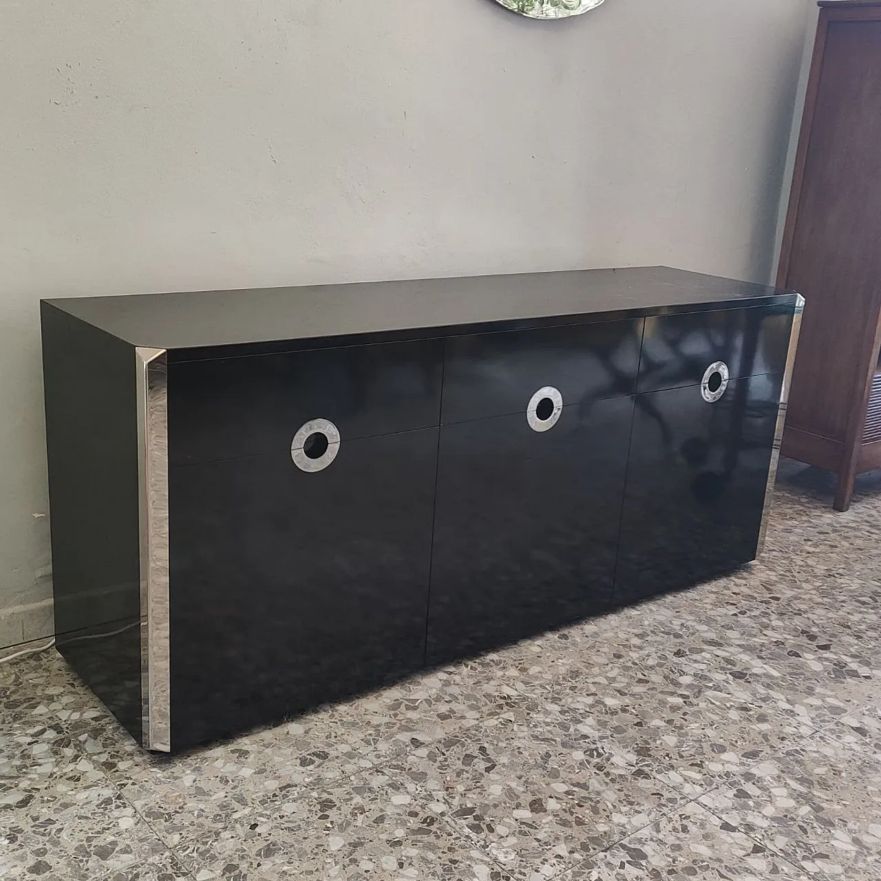 Credenza italiana di Willy Rizzo per Mario Sabot, Italia, anni 70 7