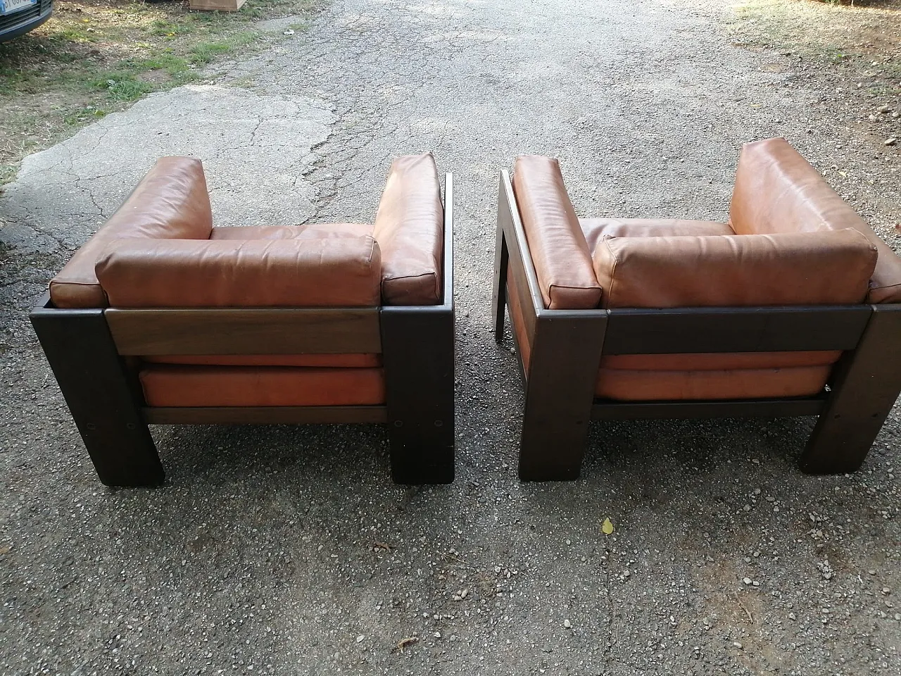 Coppia di poltrone Bastiano di Tobia Scarpa per Gavina, anni '60 2