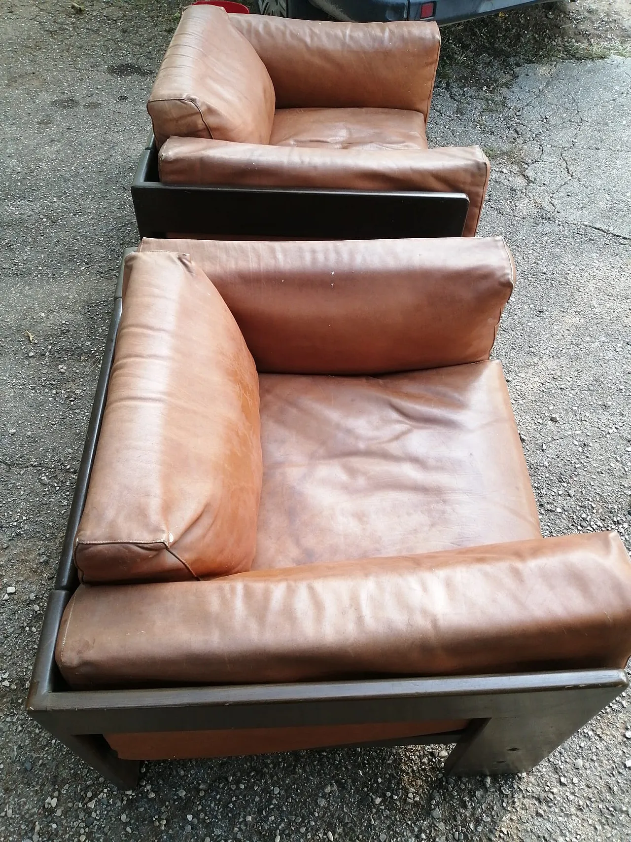 Coppia di poltrone Bastiano di Tobia Scarpa per Gavina, anni '60 3