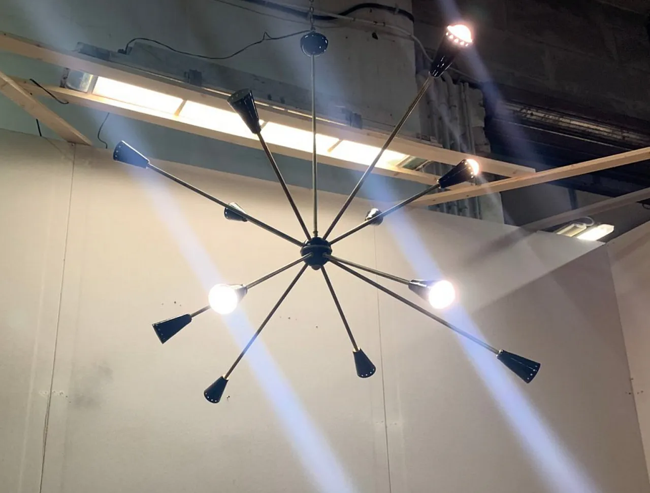 Sputmik chandelier 12 cones, 50s 1
