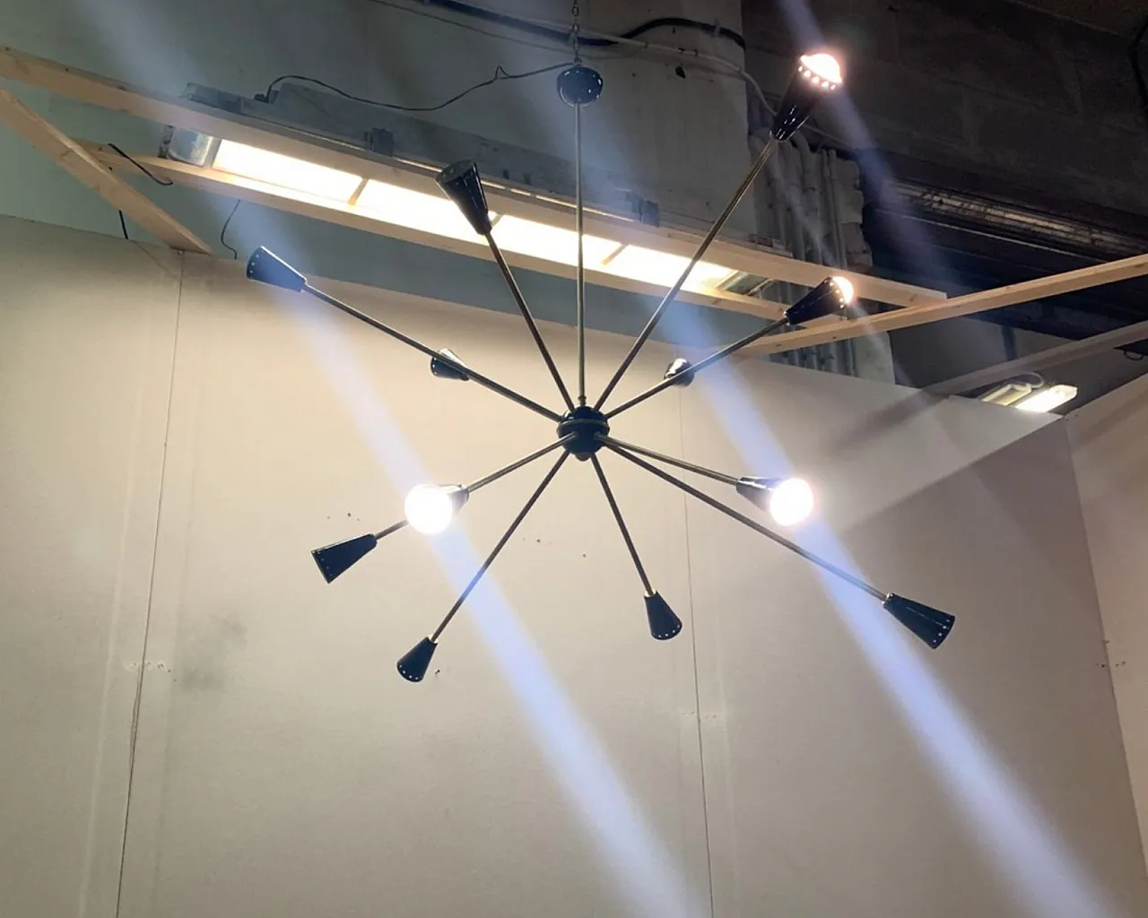 Sputmik chandelier 12 cones, 50s 2