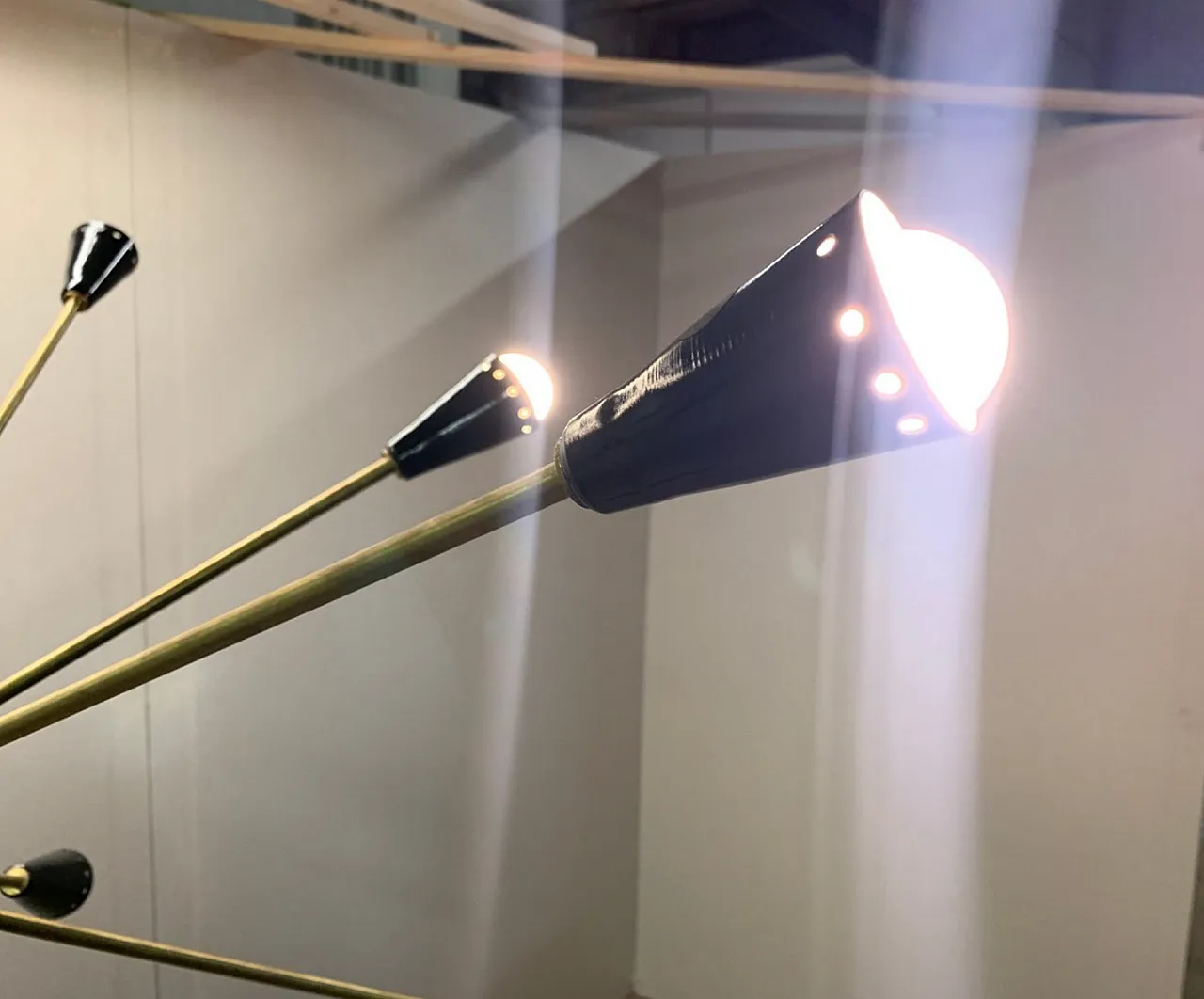 Sputmik chandelier 12 cones, 50s 5