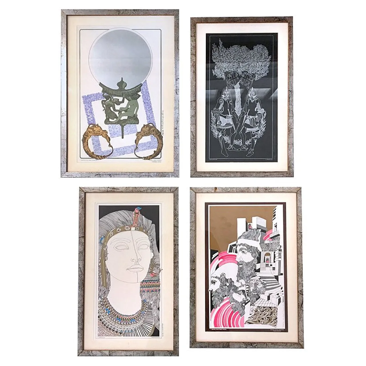 4 Composizioni di Antonio Tramontana, Serigrafie, anni '80 1