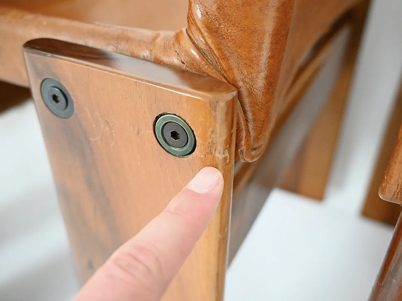 Monk Dining Chairs by Afra & Tobia Scarpa for Molteni, 1970s, Set of 6 11