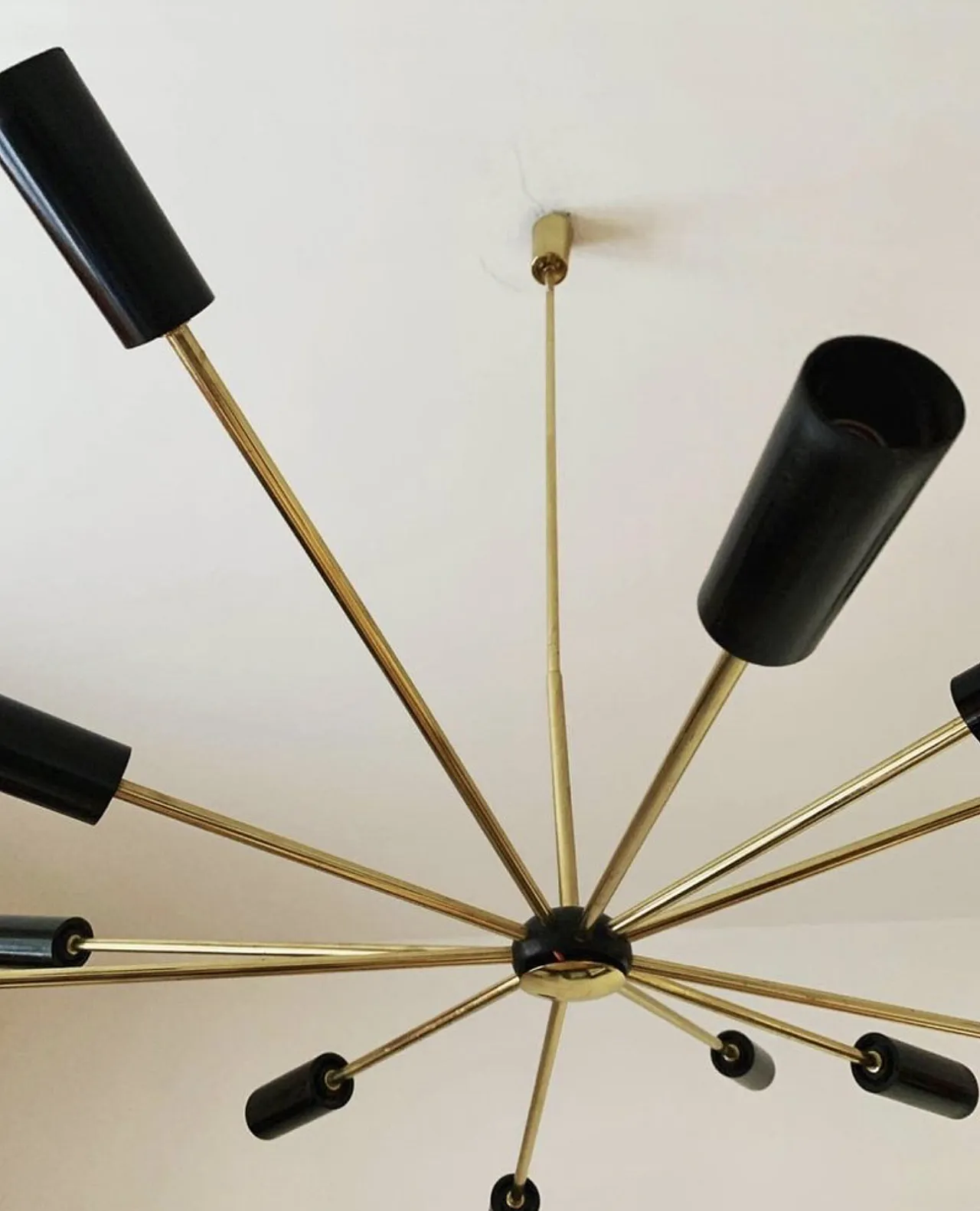 Sputnik chandelier in brass 10 lights, 1960s 3