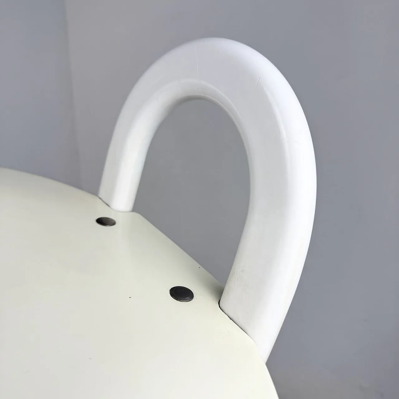 Pair of white stools, 80s 6