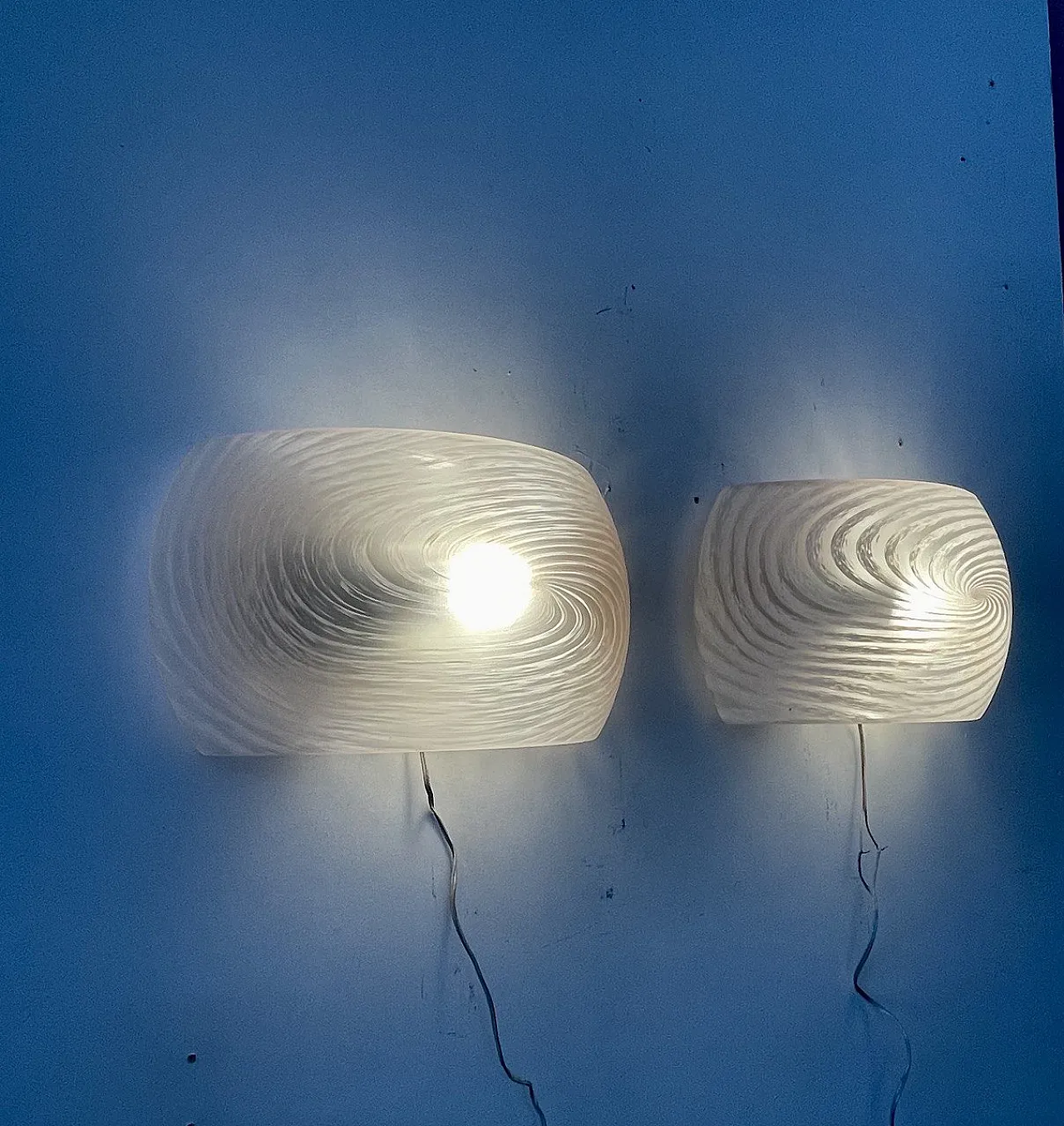 Pair of wall appliques by Mazzega Murano glass, 70s 5