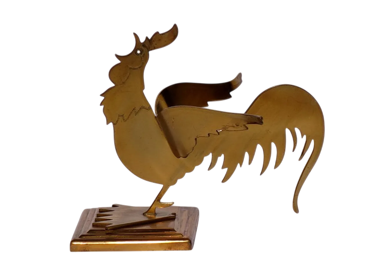 Scultura Argentiere Gallo futurista di Guido Galbiati, anni '30 9