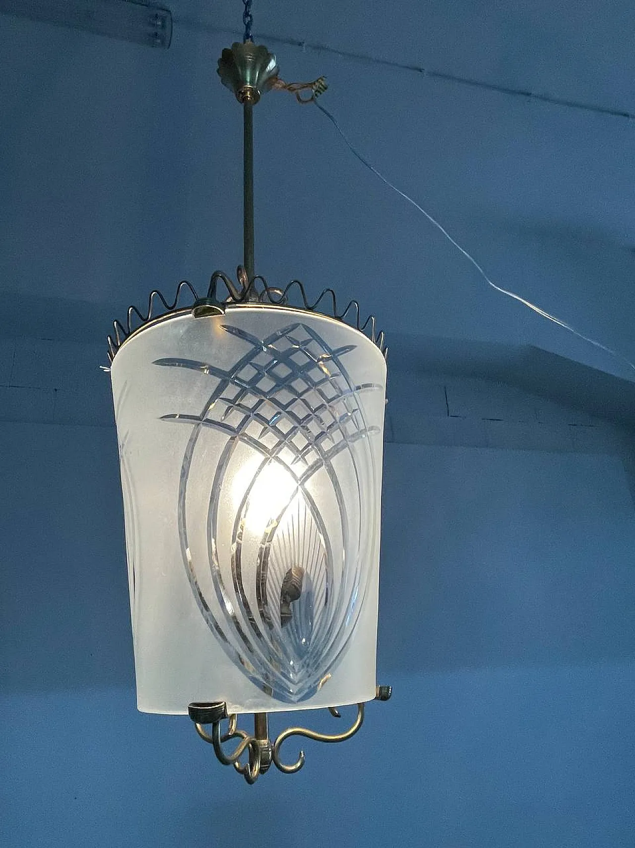 Lampadario di Fontana Arte, anni '40 5