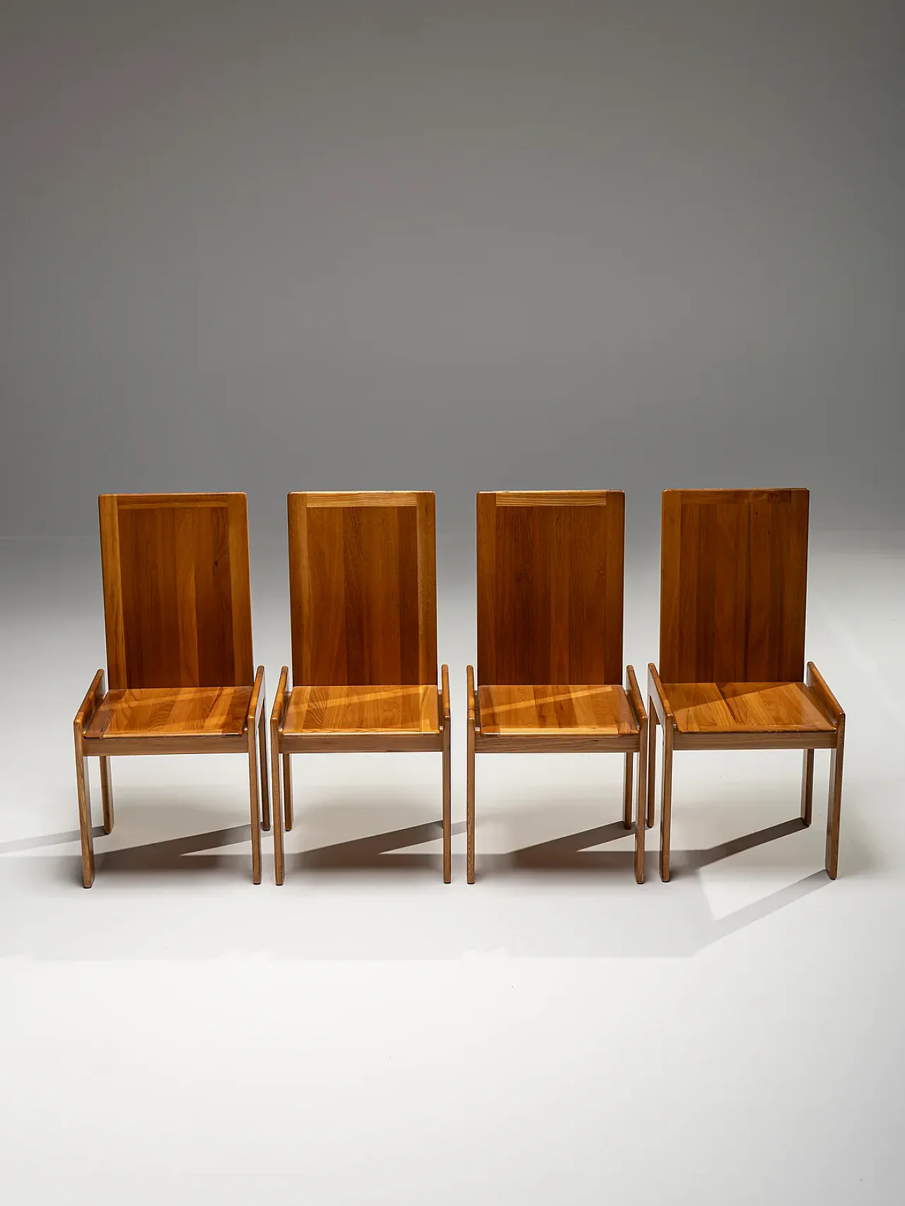 4 Sedie da pranzo in olmo di Romanutti, anni '70 2