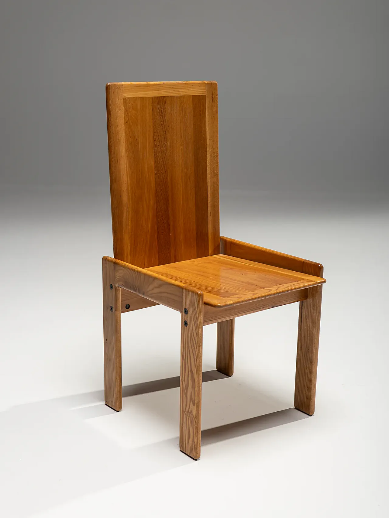 4 Sedie da pranzo in olmo di Romanutti, anni '70 4