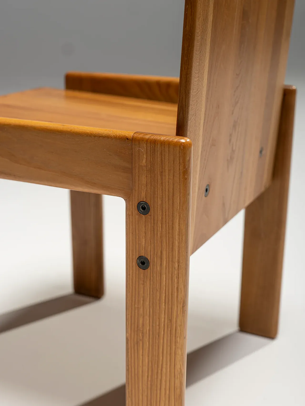 4 Sedie da pranzo in olmo di Romanutti, anni '70 7