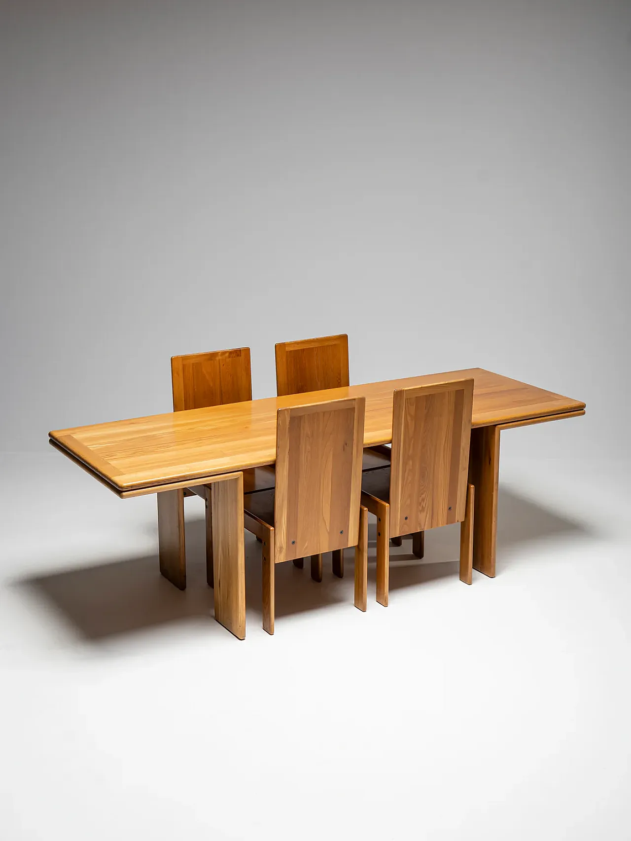 4 Sedie da pranzo in olmo di Romanutti, anni '70 8