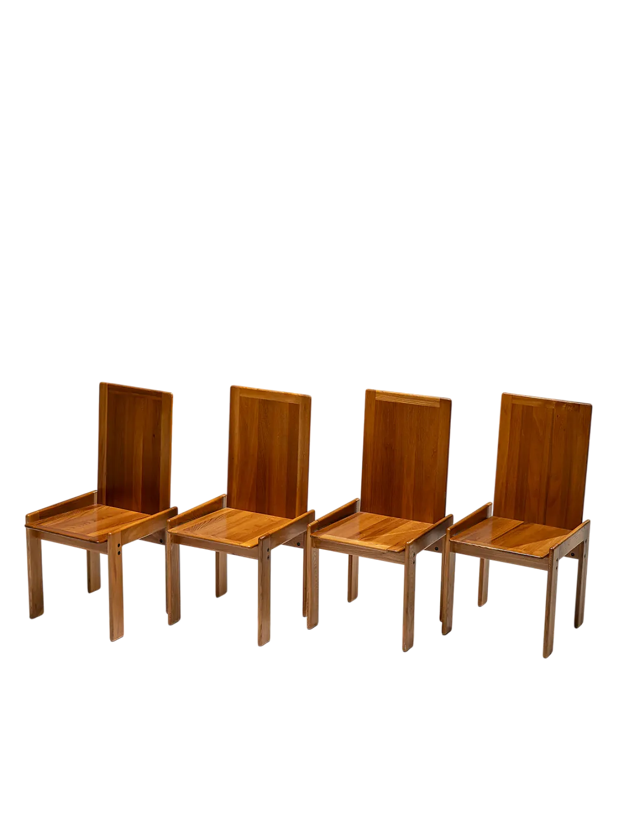 4 Sedie da pranzo in olmo di Romanutti, anni '70 10