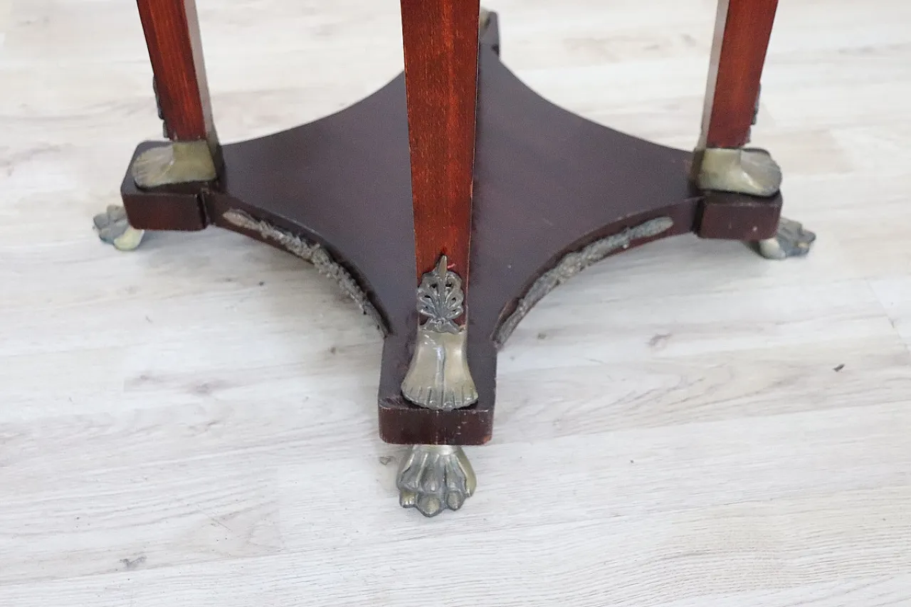 Guéridon wooden marble table, 80s 6