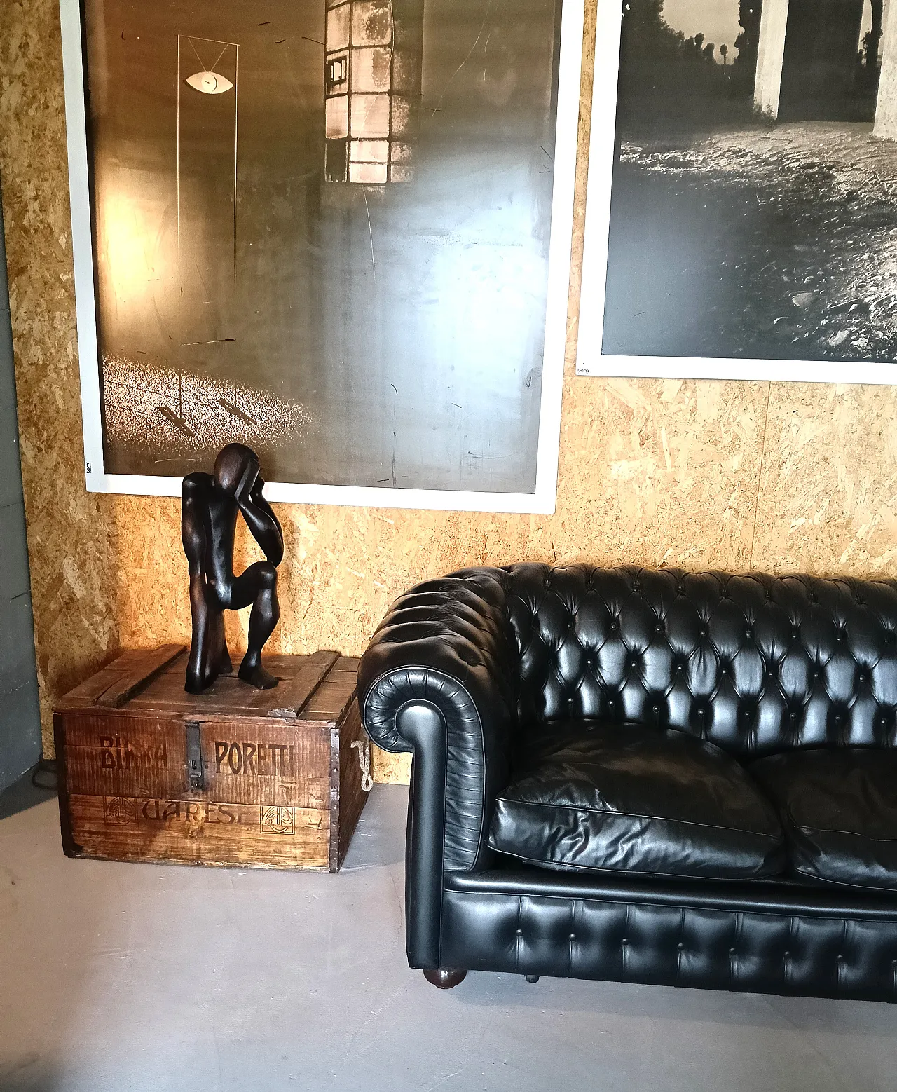 Scultura africana in legno di teak tinto nero, anni '90 16