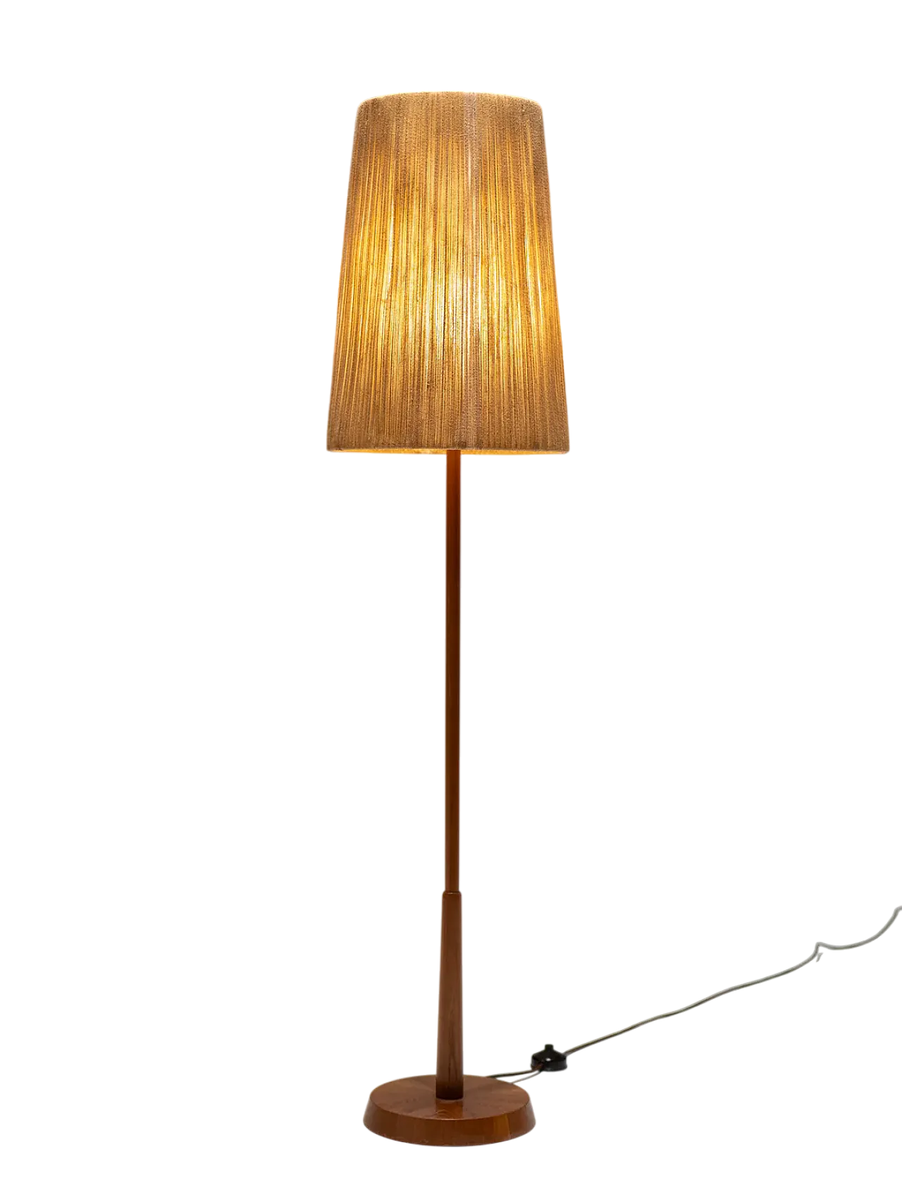 Lampada da terra in legno di Temde, anni '60 6