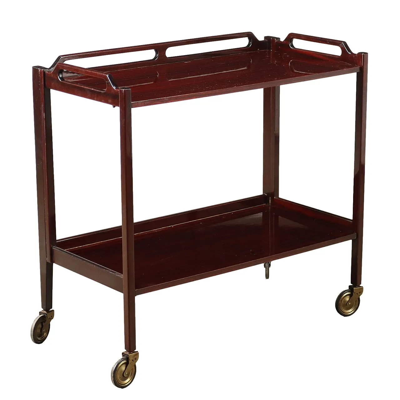 Carrello da cucina in faggio verniciato, metà '900 1