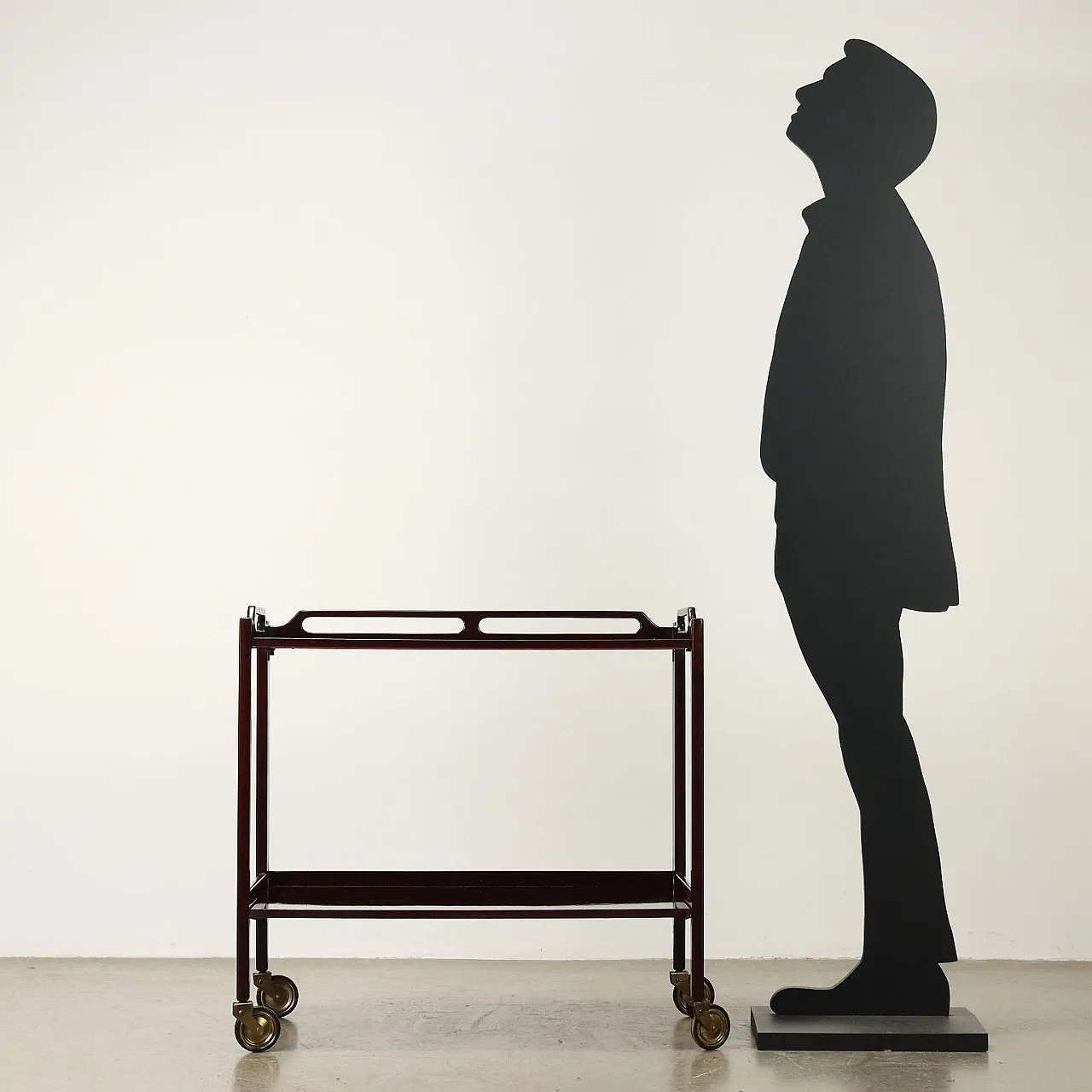 Carrello da cucina in faggio verniciato, metà '900 2