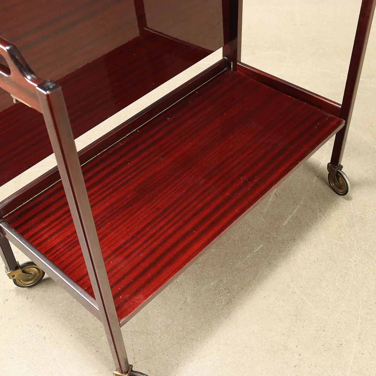 Carrello da cucina in faggio verniciato, metà '900 6