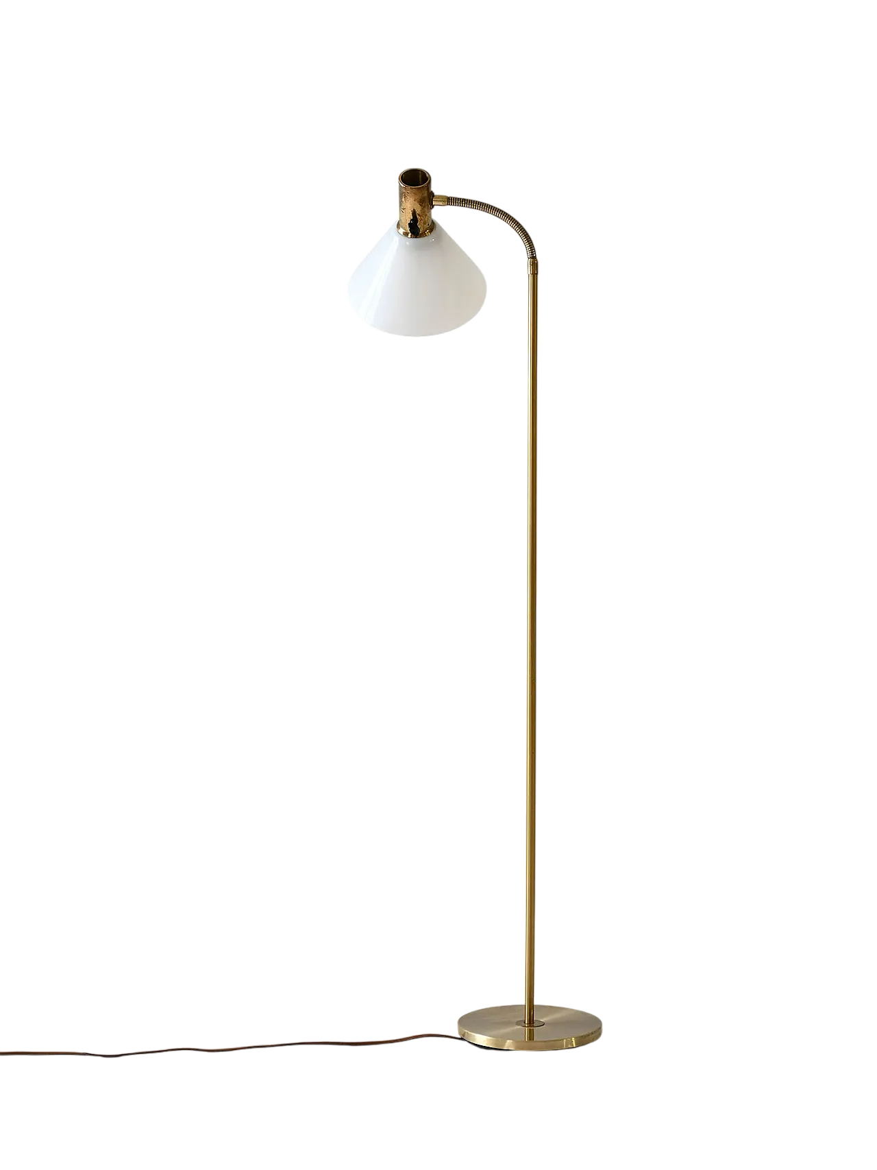 Scandinavian land lamp in brass, 1950s 9