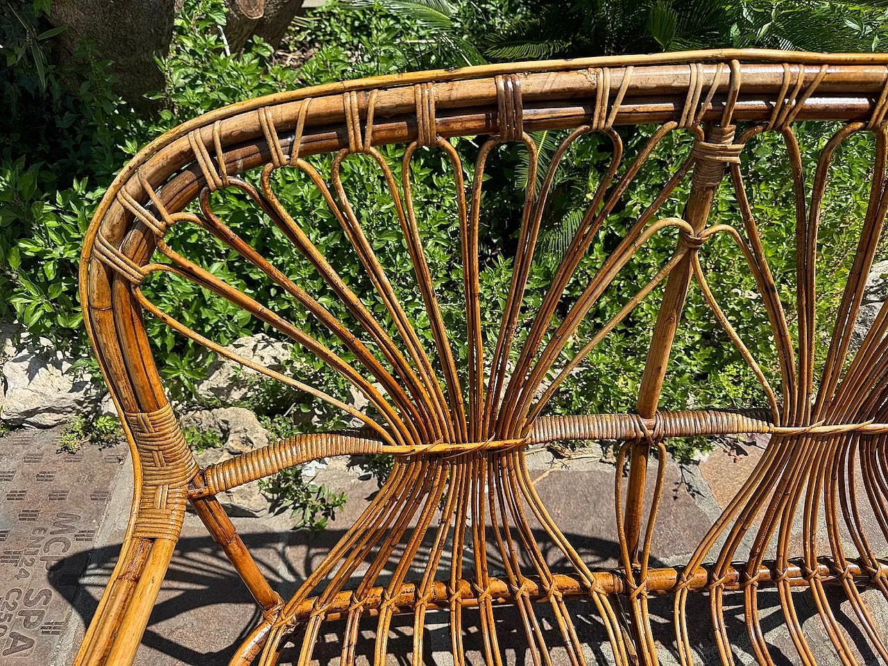 Midcentury Modern Bamboo Rattan Set, 1960s 2