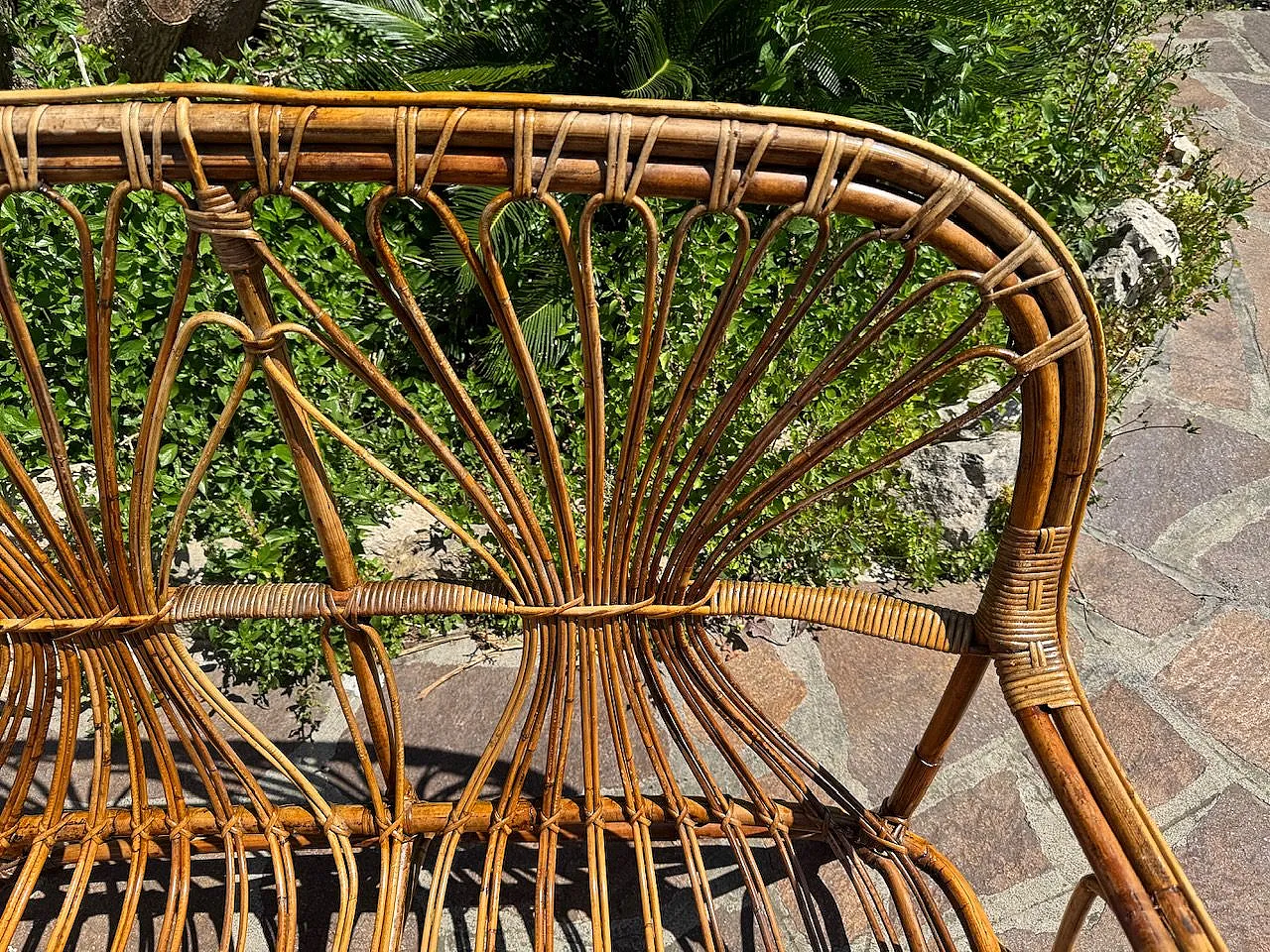 Midcentury Modern Bamboo Rattan Set, 1960s 4