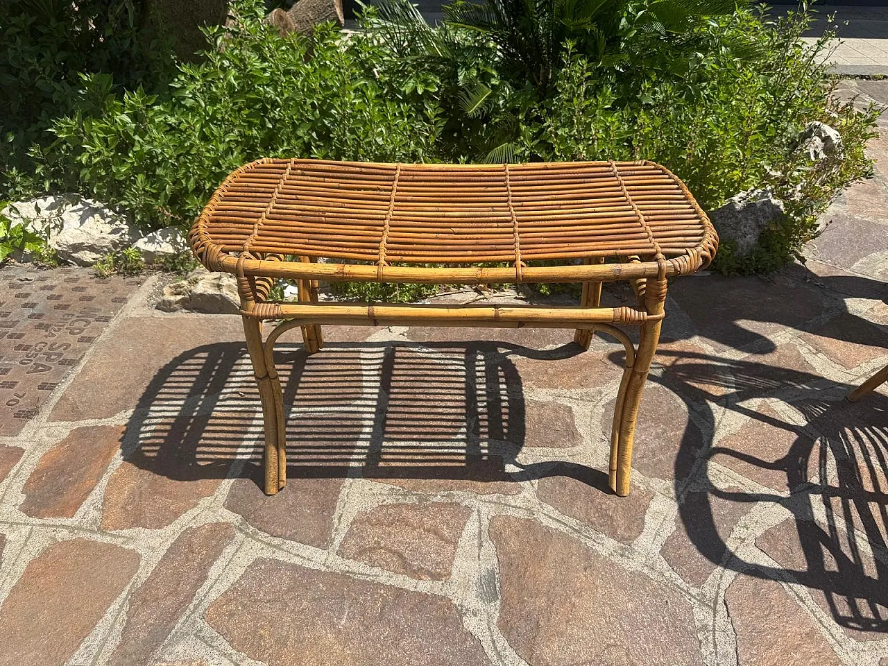 Midcentury Modern Bamboo Rattan Set, 1960s 8