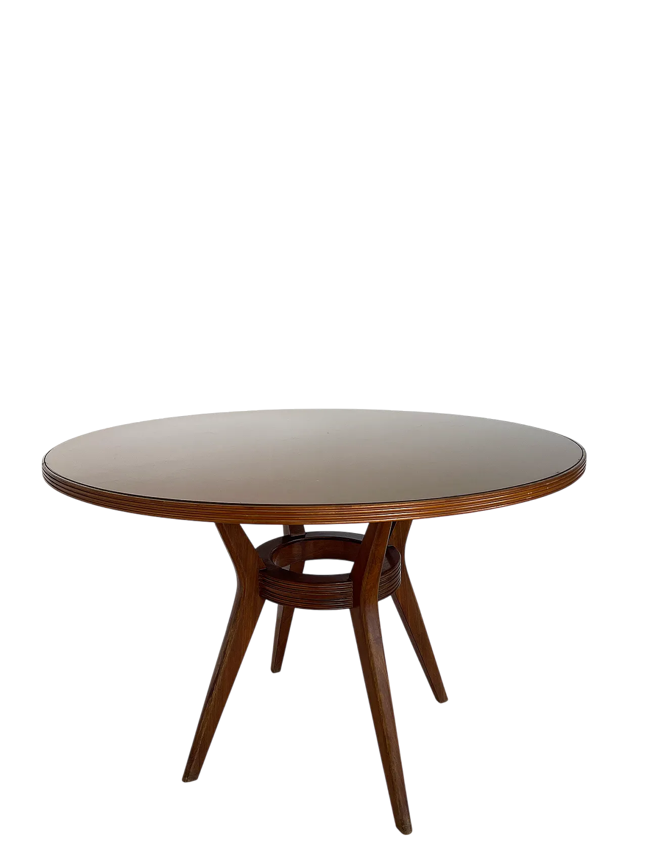 Tavolo da pranzo Cantu con top di vetro, anni '50 25