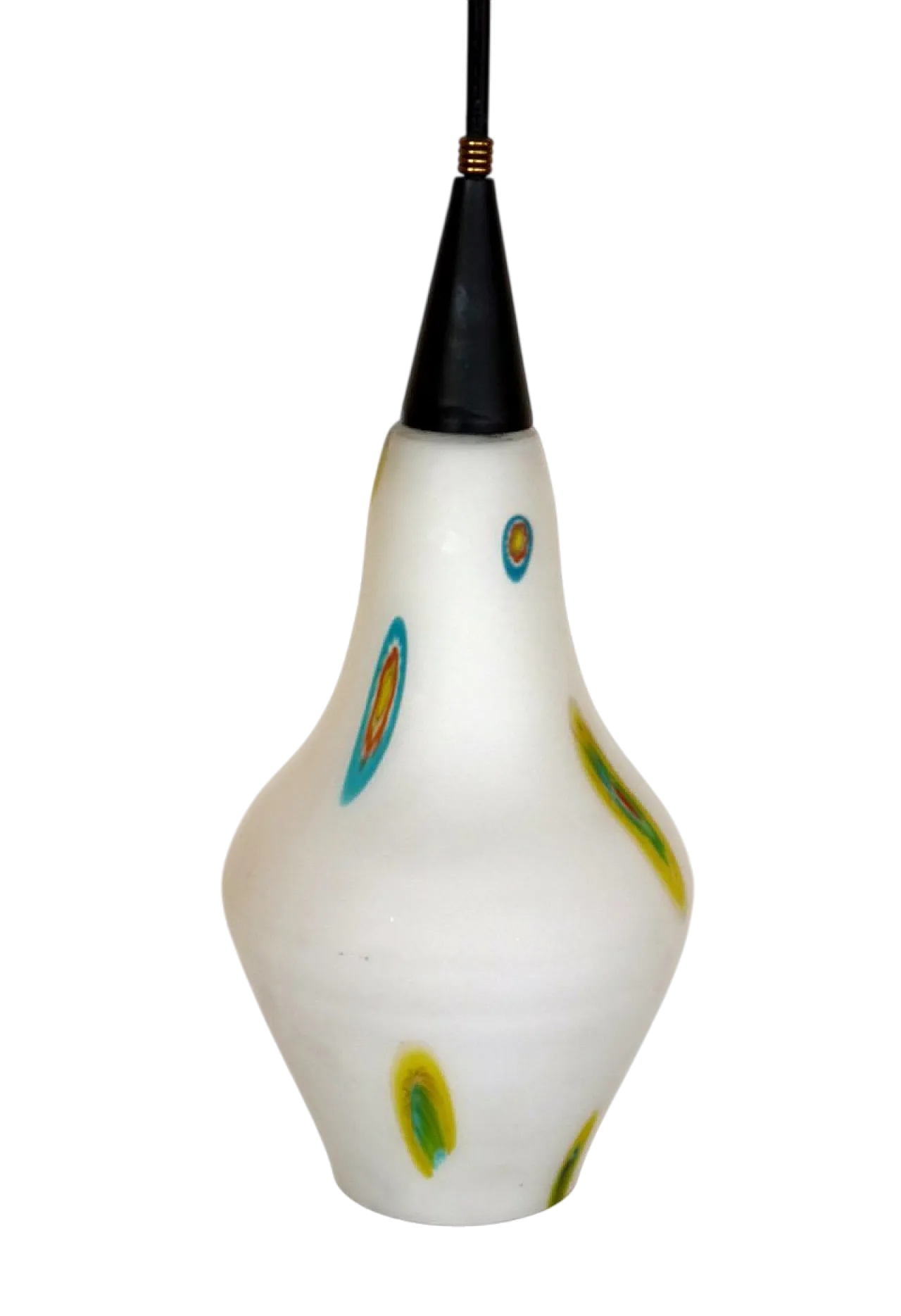 Lampada da soffitto in vetro di Murano, anni '50 4