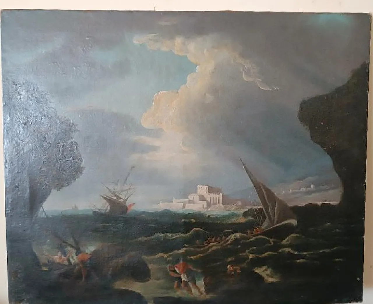 Navi in ​​tempesta, olio su tela, '600 2