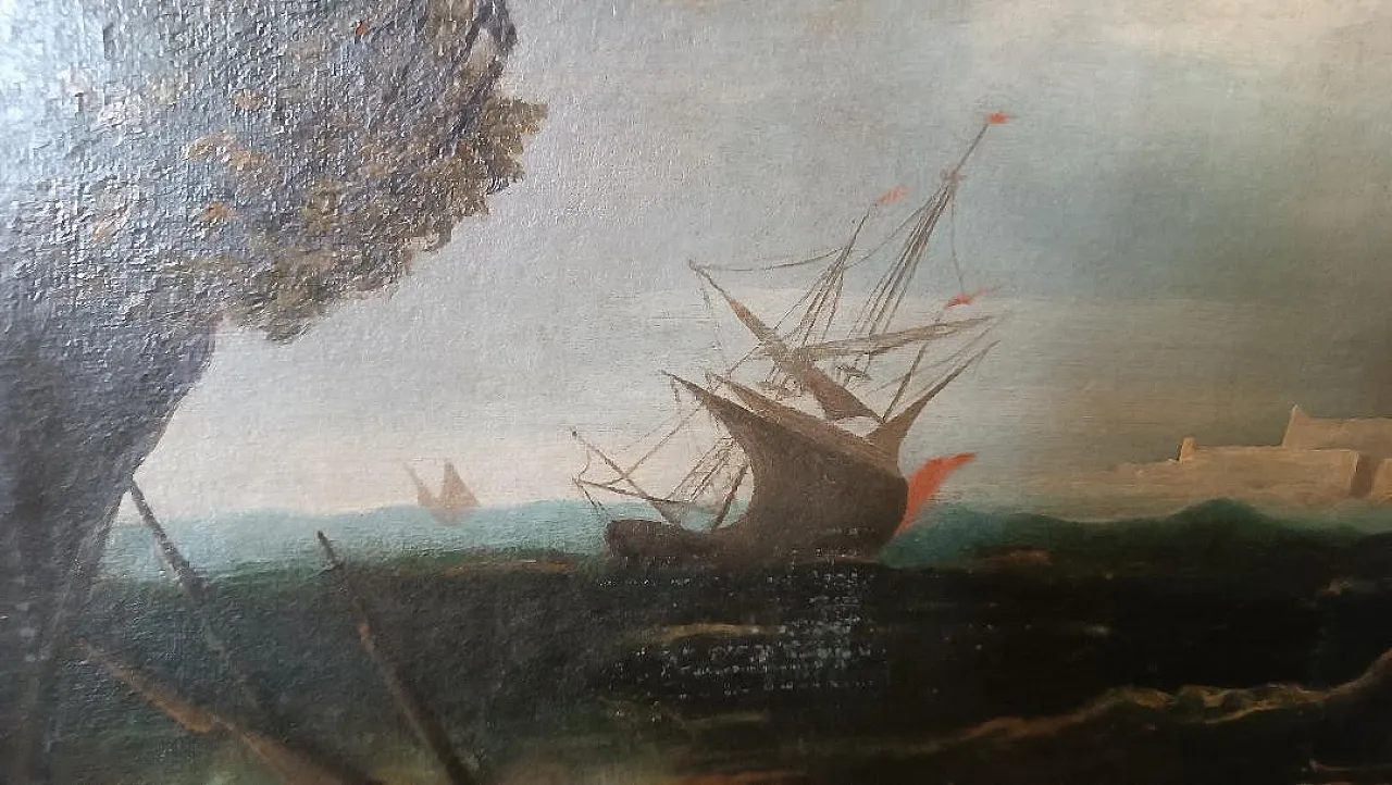 Navi in ​​tempesta, olio su tela, '600 5