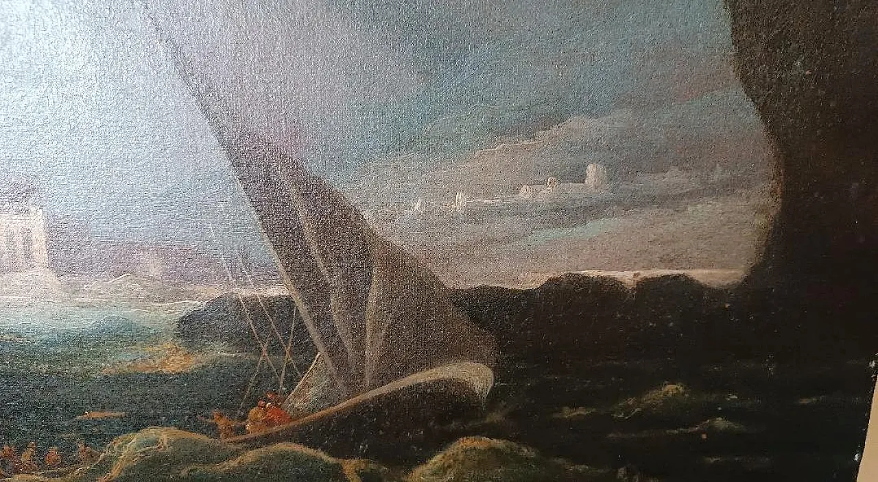 Navi in ​​tempesta, olio su tela, '600 11