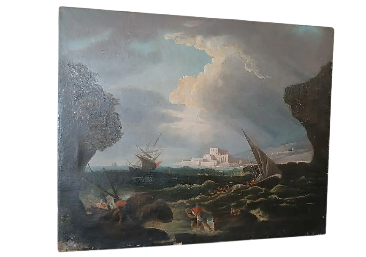 Navi in ​​tempesta, olio su tela, '600 13