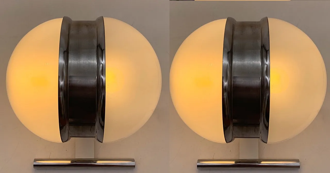 Pair of wall lamps attributed to Reggiani, 1970s 1