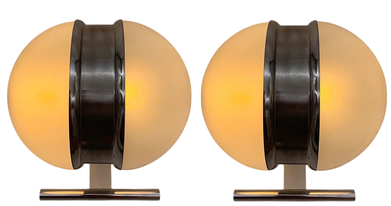 Pair of wall lamps attributed to Reggiani, 1970s 7